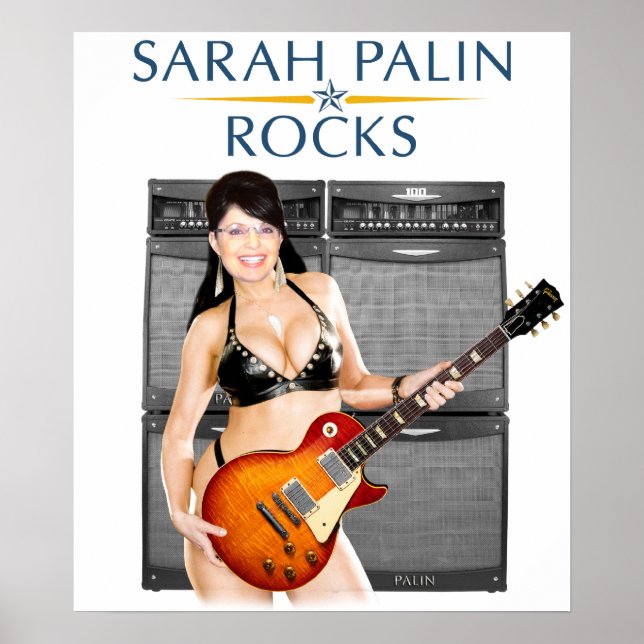 Sarah Palin Rocks Poster (Front)