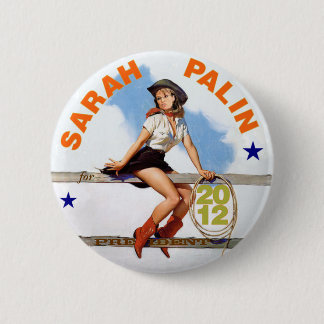 Sarah Palin Western Gal Button