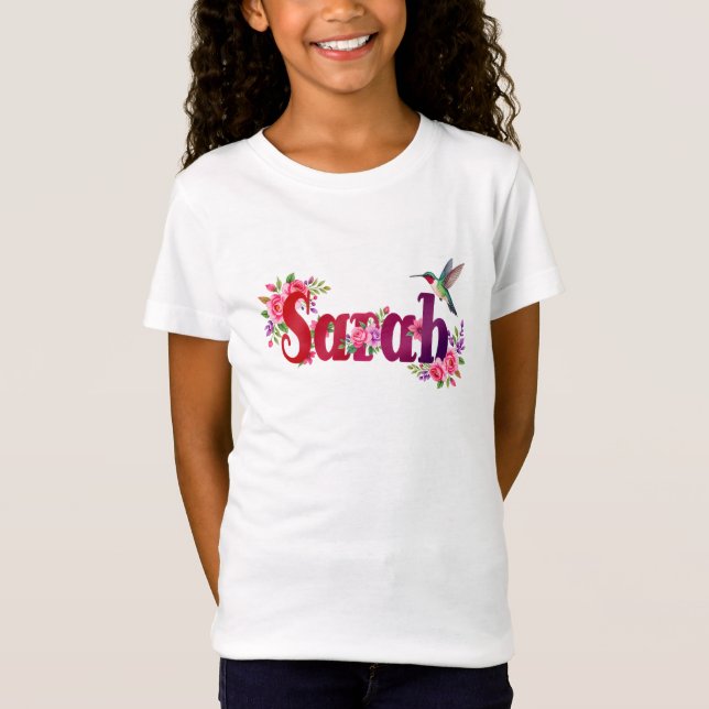 Sarah - Personalised Shirt  - For Kids (Front)