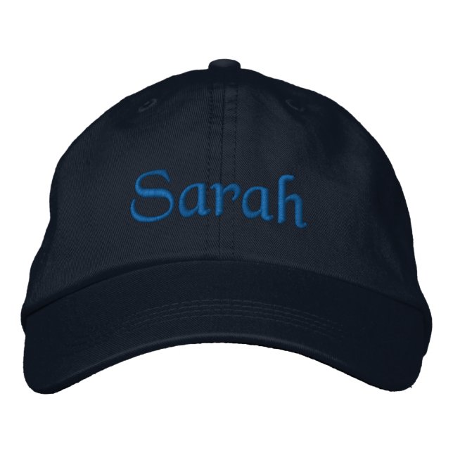 Sarah Personalized Name Embroidered Baseball Cap (Front)