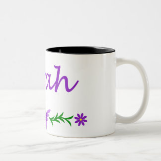 Sarah (Purple Butterfly) Two-Tone Coffee Mug
