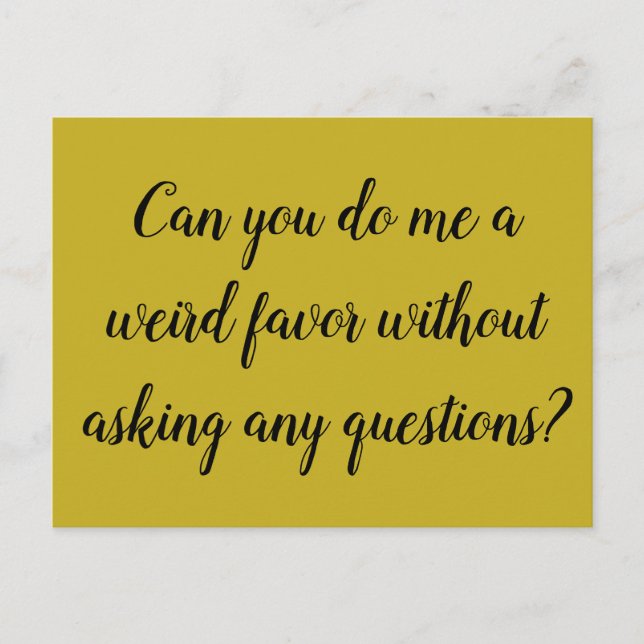 sarah quote Orphan Black do me  weird favor Postcard (Front)