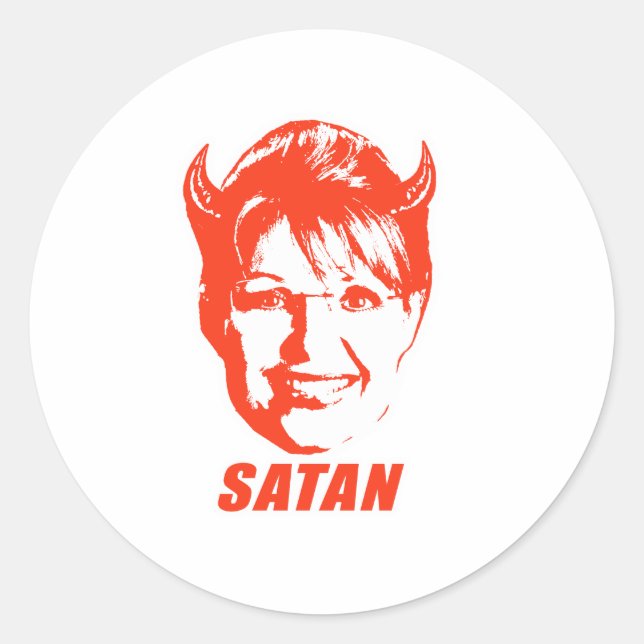 SARAH SATAN CLASSIC ROUND STICKER (Front)