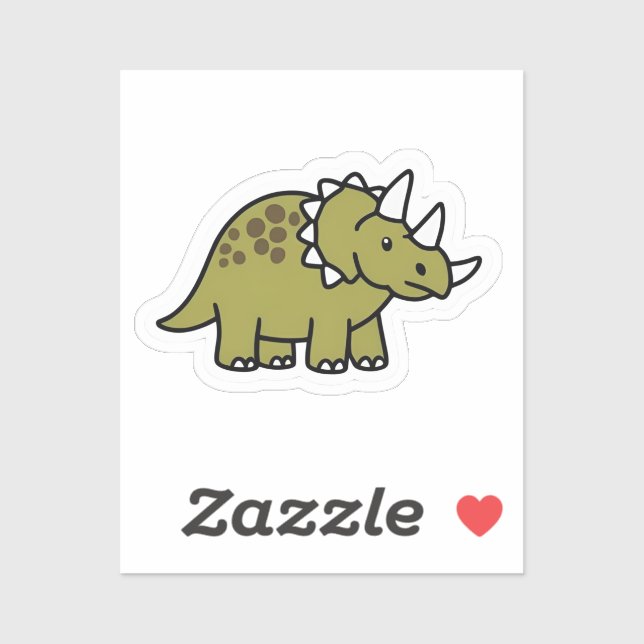 Sarah the Triceratops Sticker (Sheet)