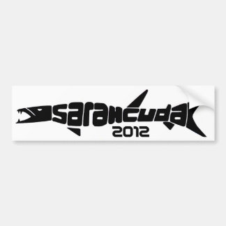 Sarahcuda Black Bumper Sticker