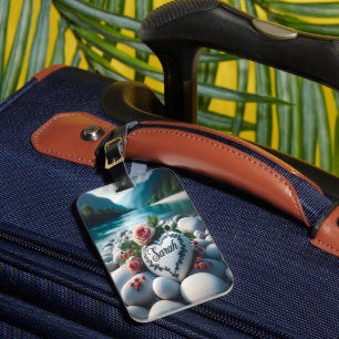 Sarah's Heart by the River Luggage Tag