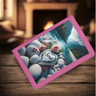 Sarah's Heart by the River Trifold Wallet