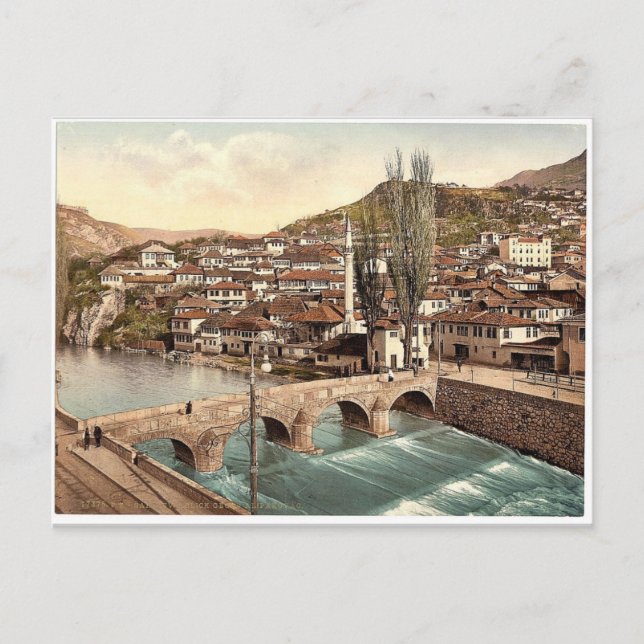 Sarajcvo (i.e., Sarajevo), looking toward Alifakov Postcard (Front)