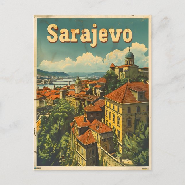 Sarajevo Bosnia and Herzegovina Vintage Postcard (Front)