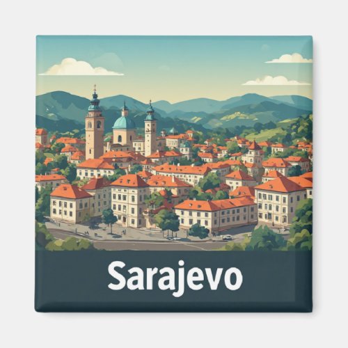 Sarajevo Bosnia Travel Keepsake Souvenir 🗺️ Magnet