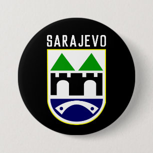Sarajevo coat of arms, Bosnia and Herzegovina Button