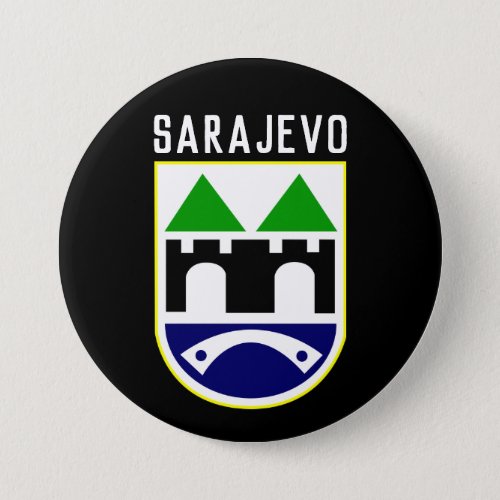 Sarajevo coat of arms Bosnia and Herzegovina Button