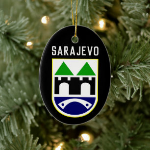 Sarajevo coat of arms, Bosnia and Herzegovina Ceramic Ornament