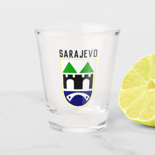 Sarajevo coat of arms, Bosnia and Herzegovina Shot Glass