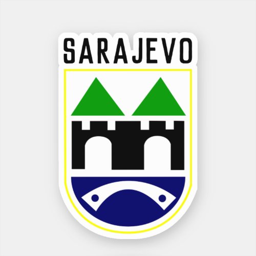 Sarajevo coat of arms Bosnia and Herzegovina Sticker