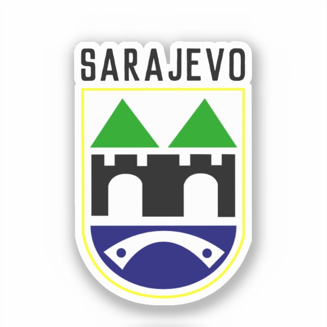 Sarajevo coat of arms, Bosnia and Herzegovina Sticker (Front)