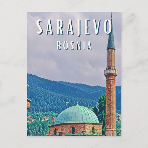Sarajevo historic city of Bosnia and Herzegovina Postcard