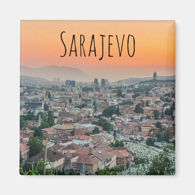 Sarajevo landscape from the top magnet (Front)