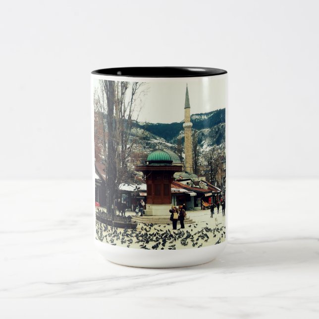 Sarajevo Mug-Great special gift idea for everyone Two-Tone Coffee Mug (Center)