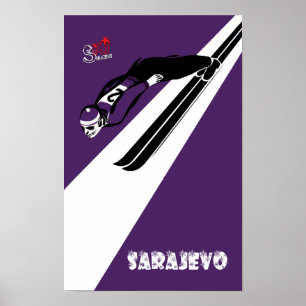 Sarajevo Winter travel poster