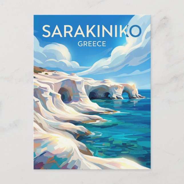 Sarakiniko Beach Greece Postcard (Front)