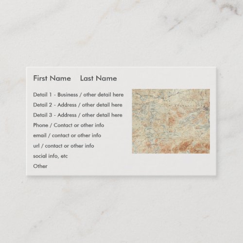 Saranac Lake Chain Lower Middle and Upper Lakes Business Card