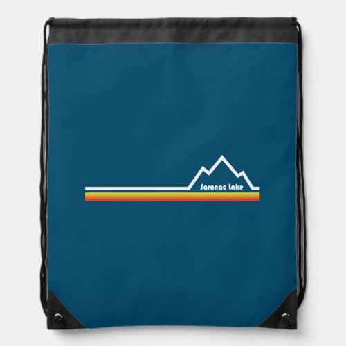 Saranac Lake New York Drawstring Bag