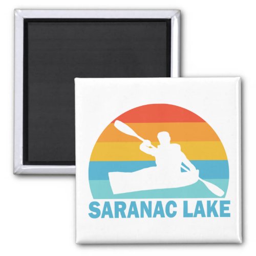 Saranac Lake New York Kayak Magnet