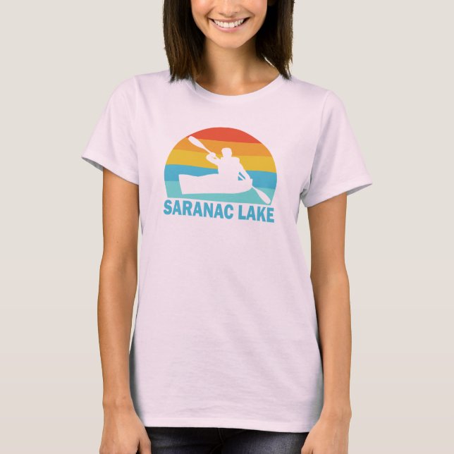 Saranac Lake New York Kayak T-Shirt (Front)