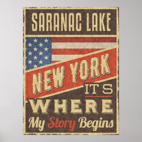 Saranac Lake New York Poster