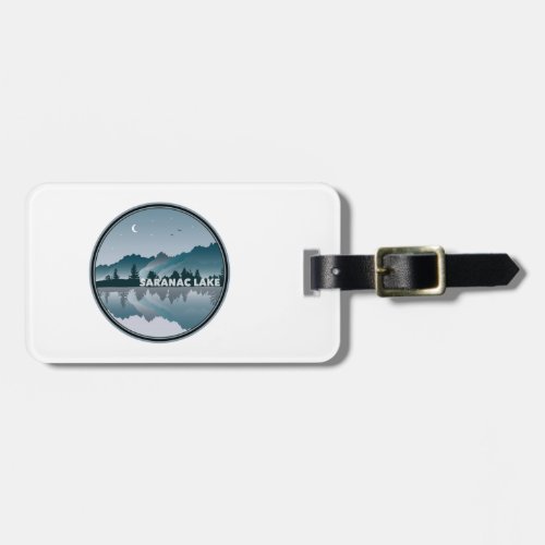 Saranac Lake New York Reflection Luggage Tag