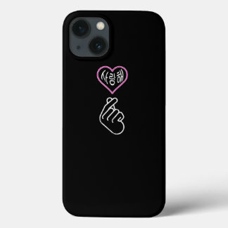 Saranghae I Love You KPop Korean Finger Heart Sign iPhone 13 Case