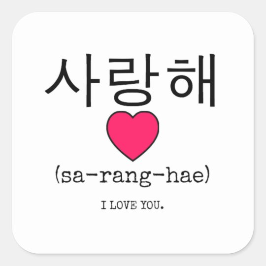 i love you in korean