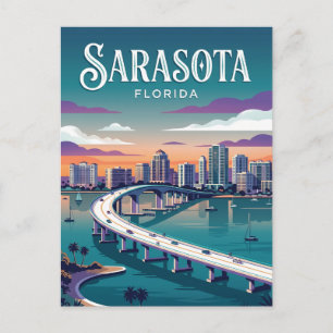 Sarasota Bayfront Park USA Postcard