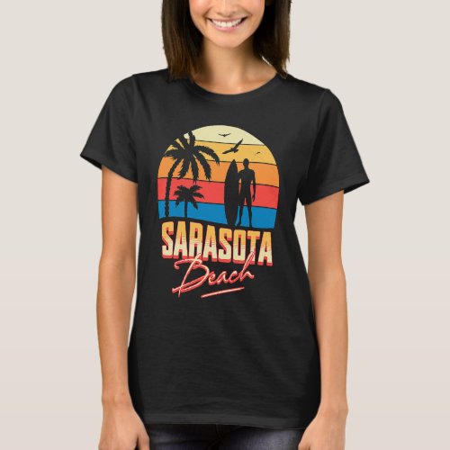 Sarasota Beach Florida Surfing Surfer Ocean Summer T_Shirt