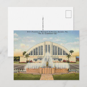 Sarasota FL Municipal Auditorium Postcard