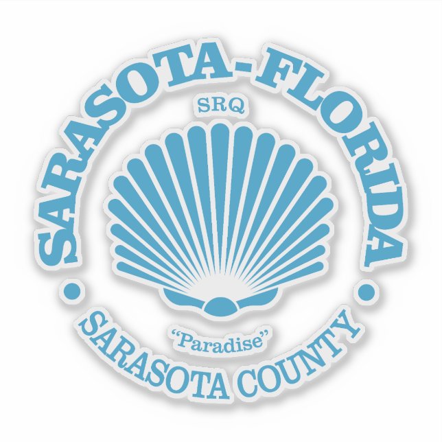 Sarasota Fl (seashell) Sticker (Front)