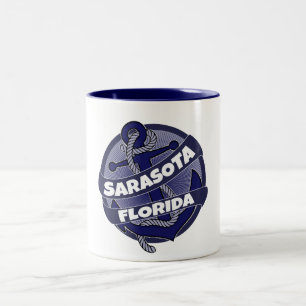 Sarasota Florida anchor swirl coffee mug