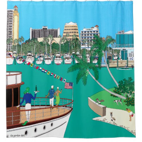 Sarasota Florida Bayfront Shower Curtain