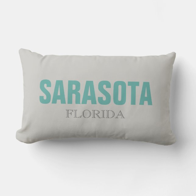 Sarasota Florida Beach Throw Pillow (Front)