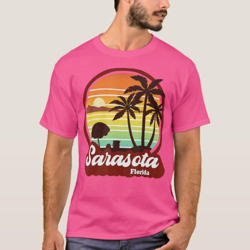 Sarasota Florida Beach Vintage Retro 80s Summer Va T_Shirt