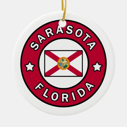 Sarasota Florida Ceramic Ornament