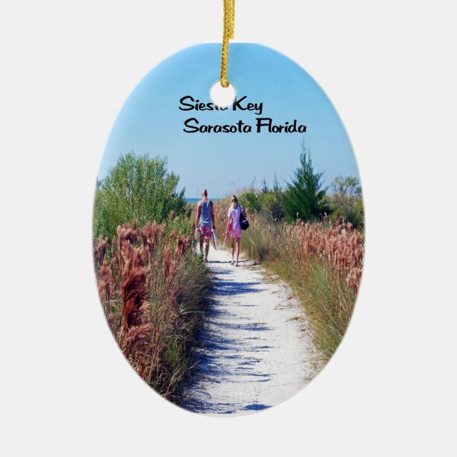 Sarasota Florida Ceramic Ornament (Front)