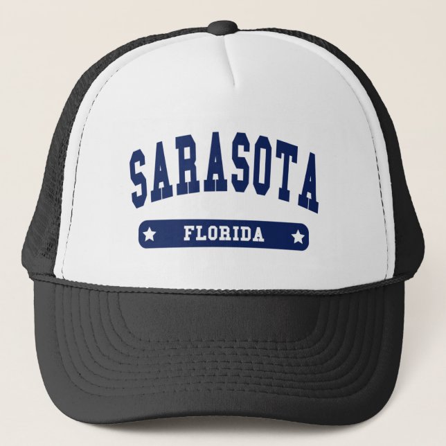 Sarasota Florida College Style tee shirts Trucker Hat (Front)