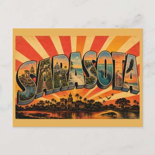 Sarasota Florida Gulf Coast Botanical Garden Beach Postcard