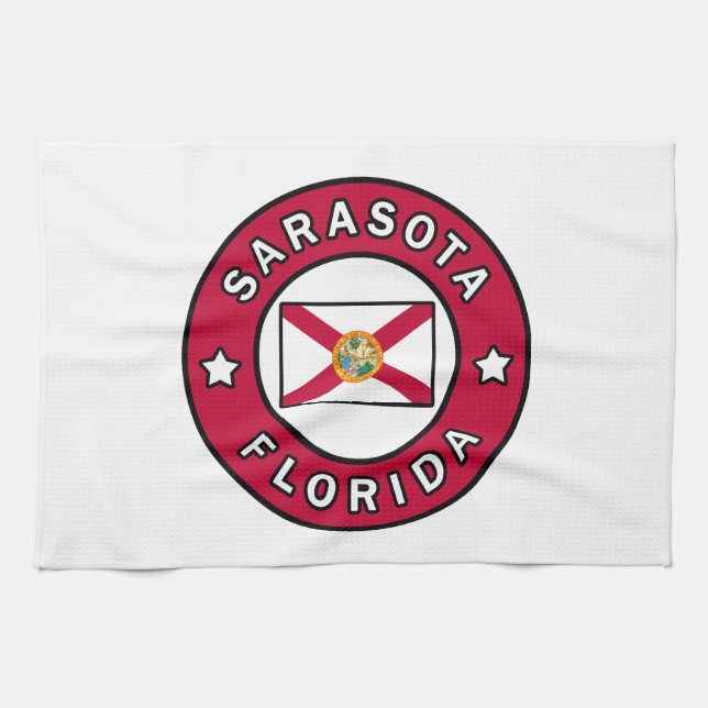 Sarasota Florida Kitchen Towel (Horizontal)