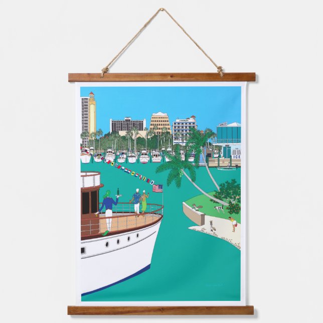 Sarasota Florida Marina Hanging Tapestry (Front)