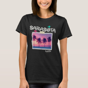 Sarasota Florida Retro Surfer Vintage Beach T-Shirt