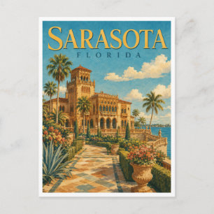 Sarasota Florida Ringling Estate GeoSaga Postcard