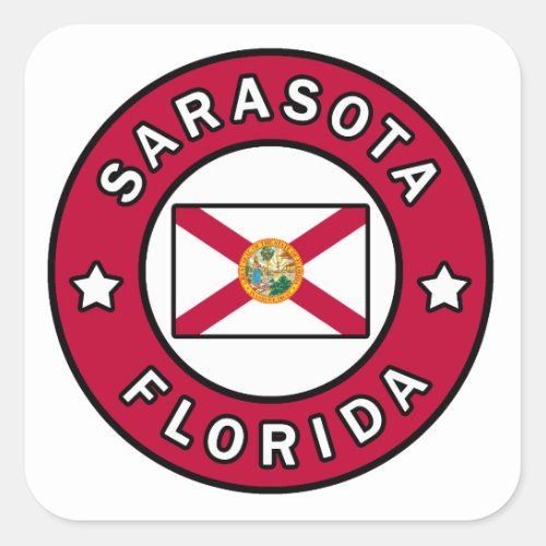 Sarasota Florida Square Sticker